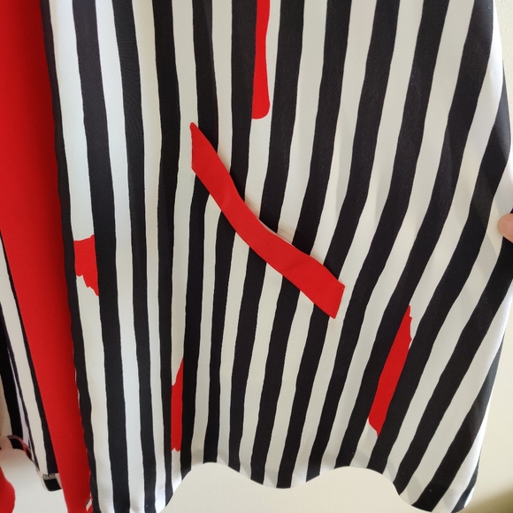 VINTAGE SALLY BROWNE|| VERTICAL STRIPED OVERSHIRT/ SHRUG SIZE 12 - Picture 6 of 15